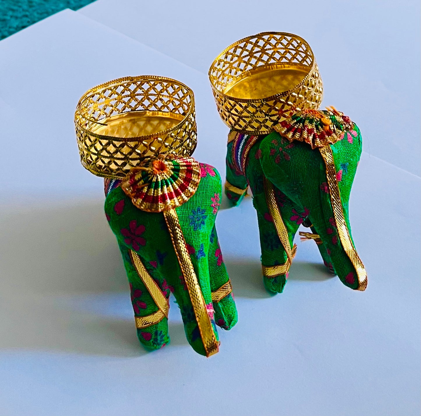 Handicraft Elephant Tealight Candle Holder 2 pcs
