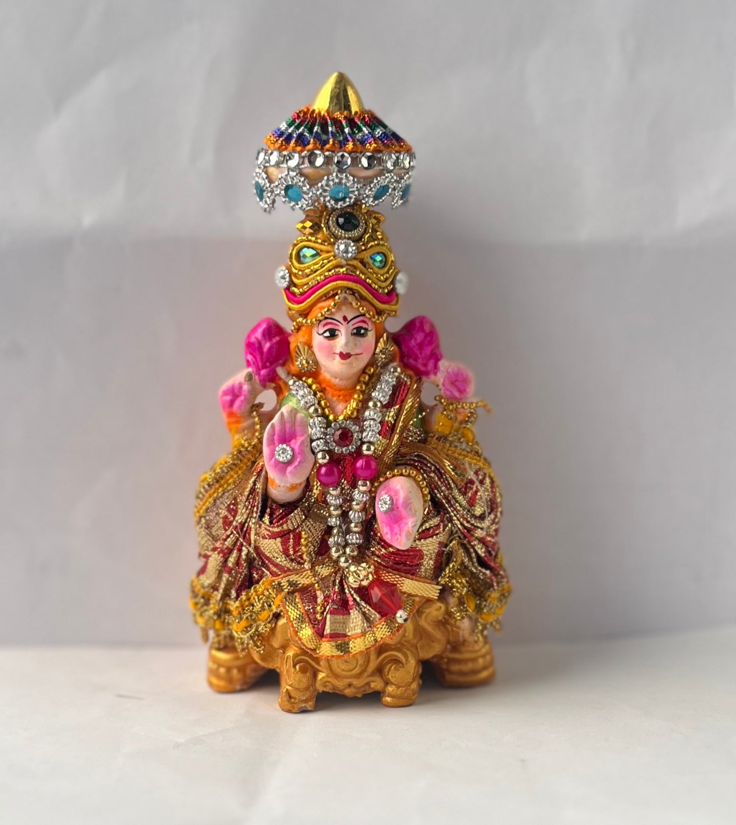 Lord Laxmi Single Idol Moti (14cm)