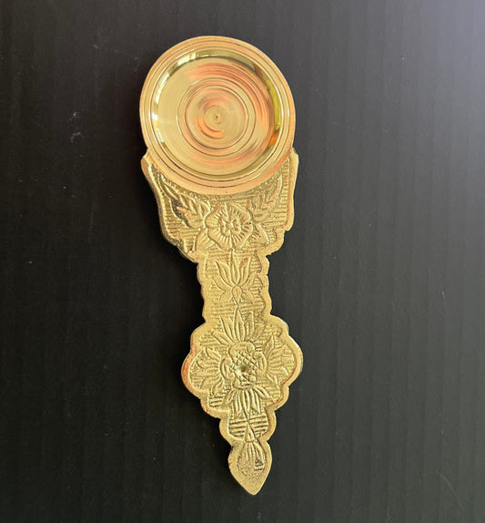 Brass Kapoor Aarti Spoon - Spiritual Fragrance for Homes