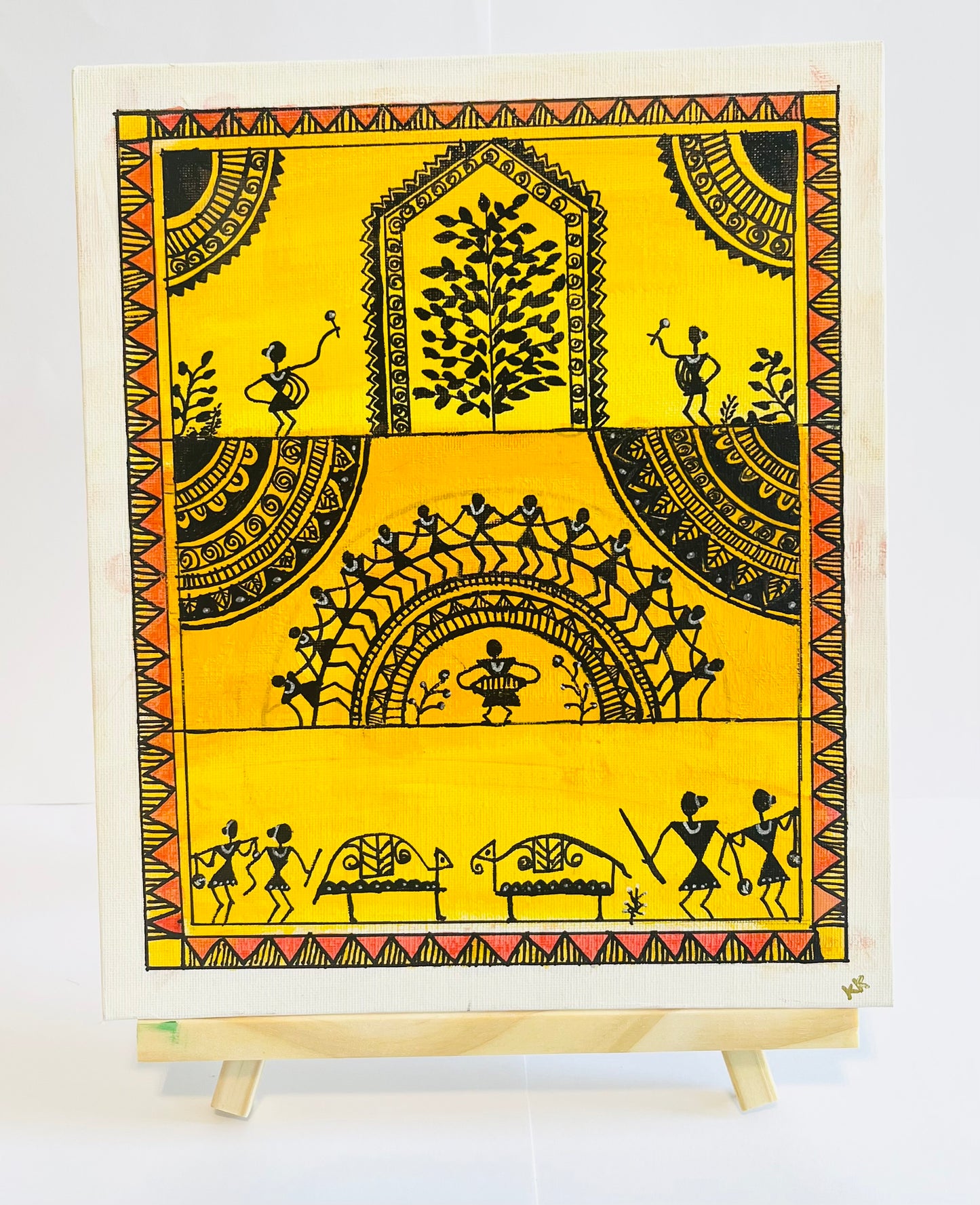 Warli Vibrant Painting 30x25 cm (Copy)
