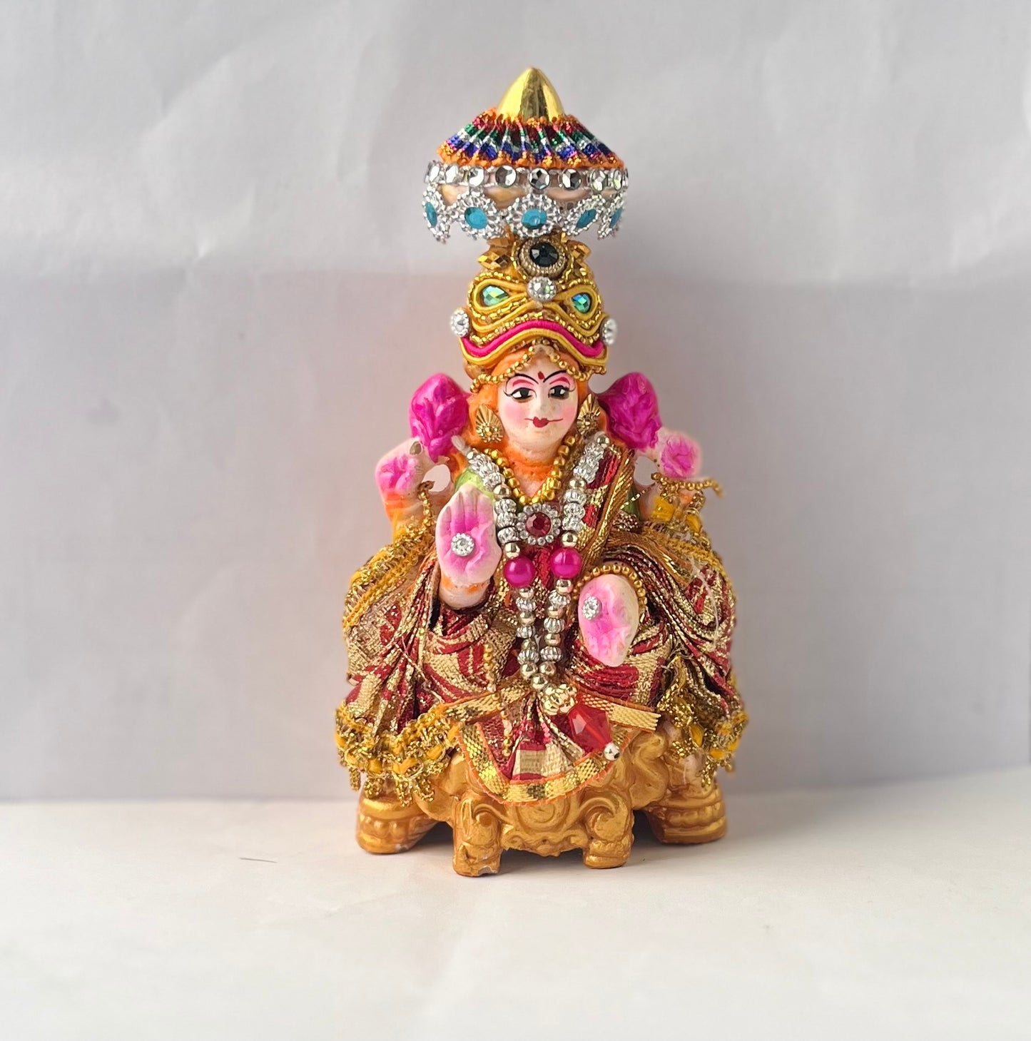 Lord Laxmi Single Idol Moti (14cm)
