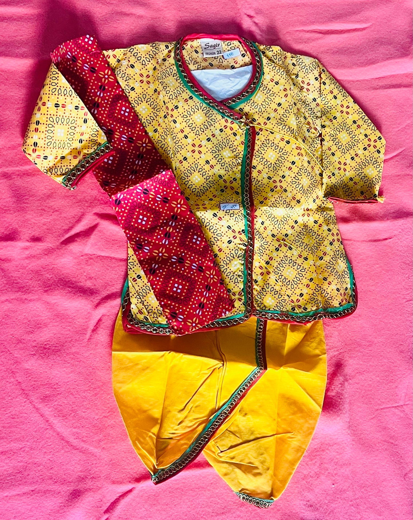 Krishna Dress With Dupatta Size Upto 1.5 Years