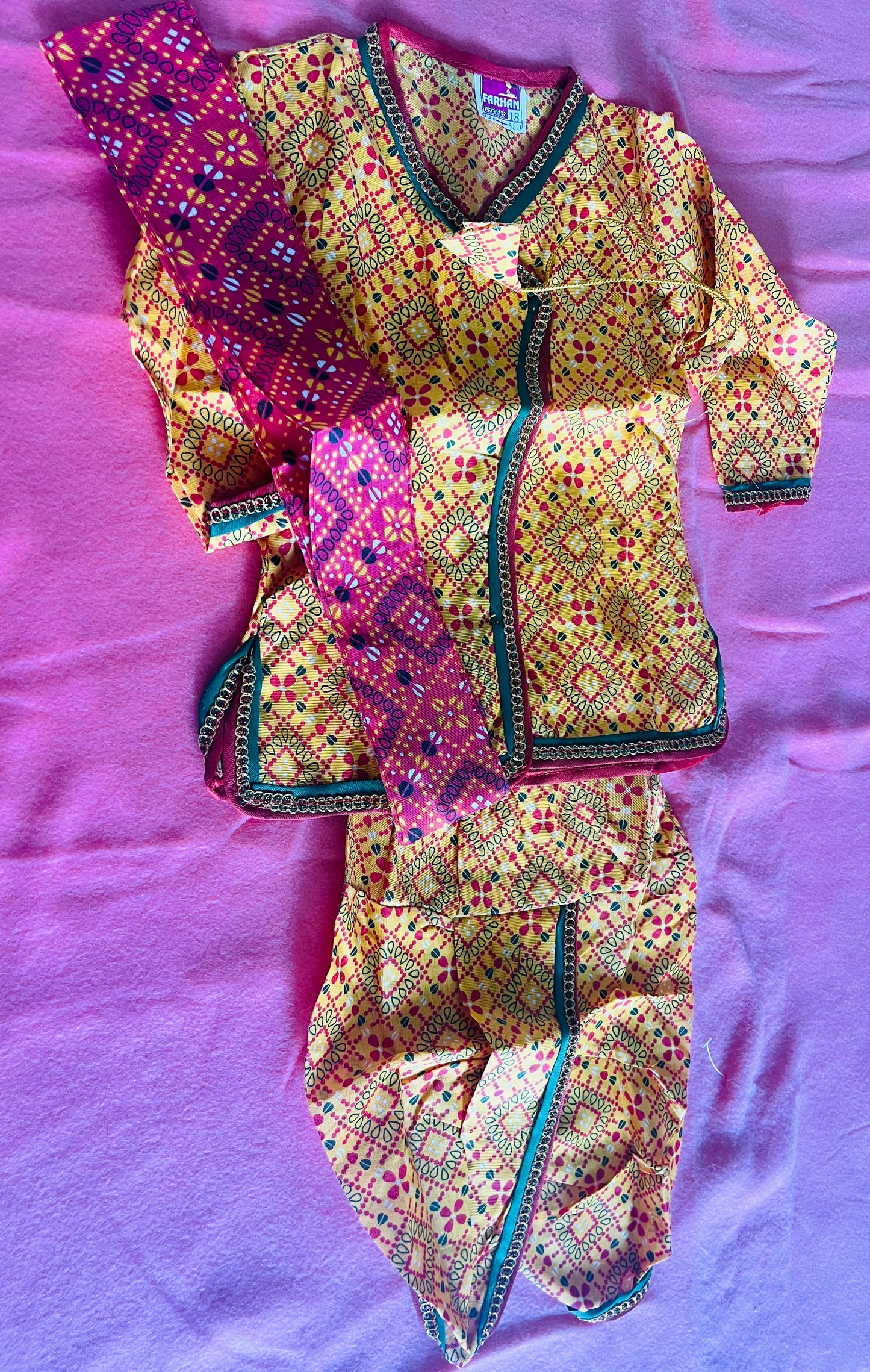 Krishna Dress With Dupatta Size Upto 1 Years