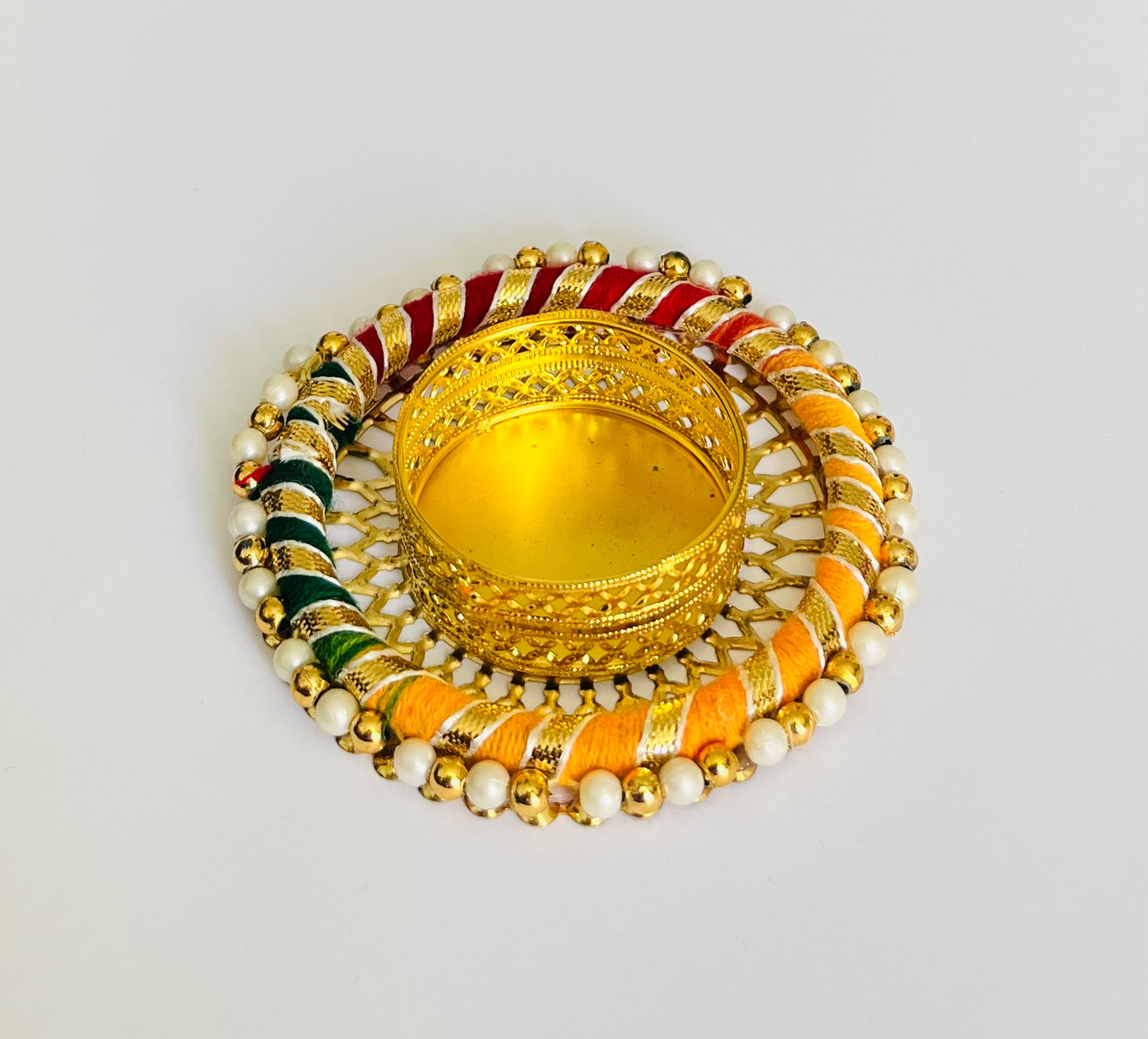 Multi Color Chakri Tea light Holder(1pc)