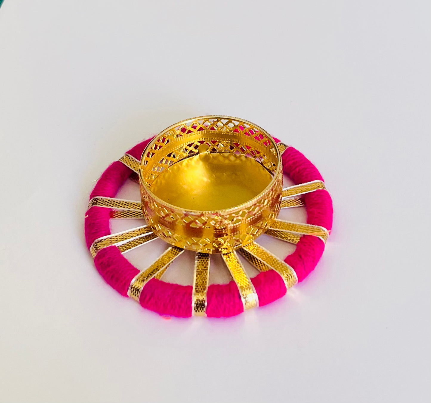 Pink Chakri Tea light Holder(1pc)