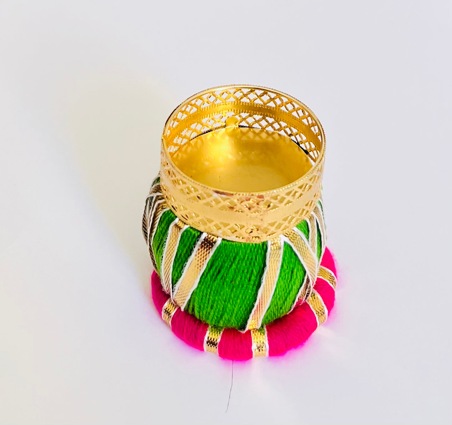 Green Matki Tea light Holder(1pc)
