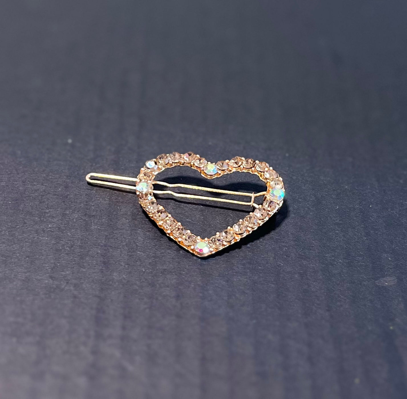 Heart Shaped Golden Juda Pin Rose Gold