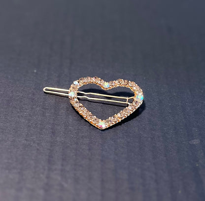 Heart Shaped Golden Juda Pin Rose Gold