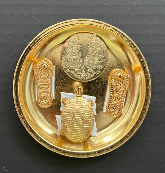 Charan Paduka Lakshmi Ganesh Coin Icha Kachua Turtle (1pc)