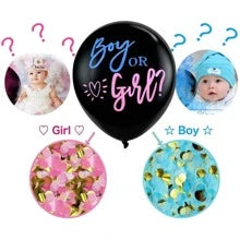 Gender Reveal Letter Pattern Balloons