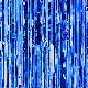 Metallic Foil Fringe Tinsel Curtain (Blue)