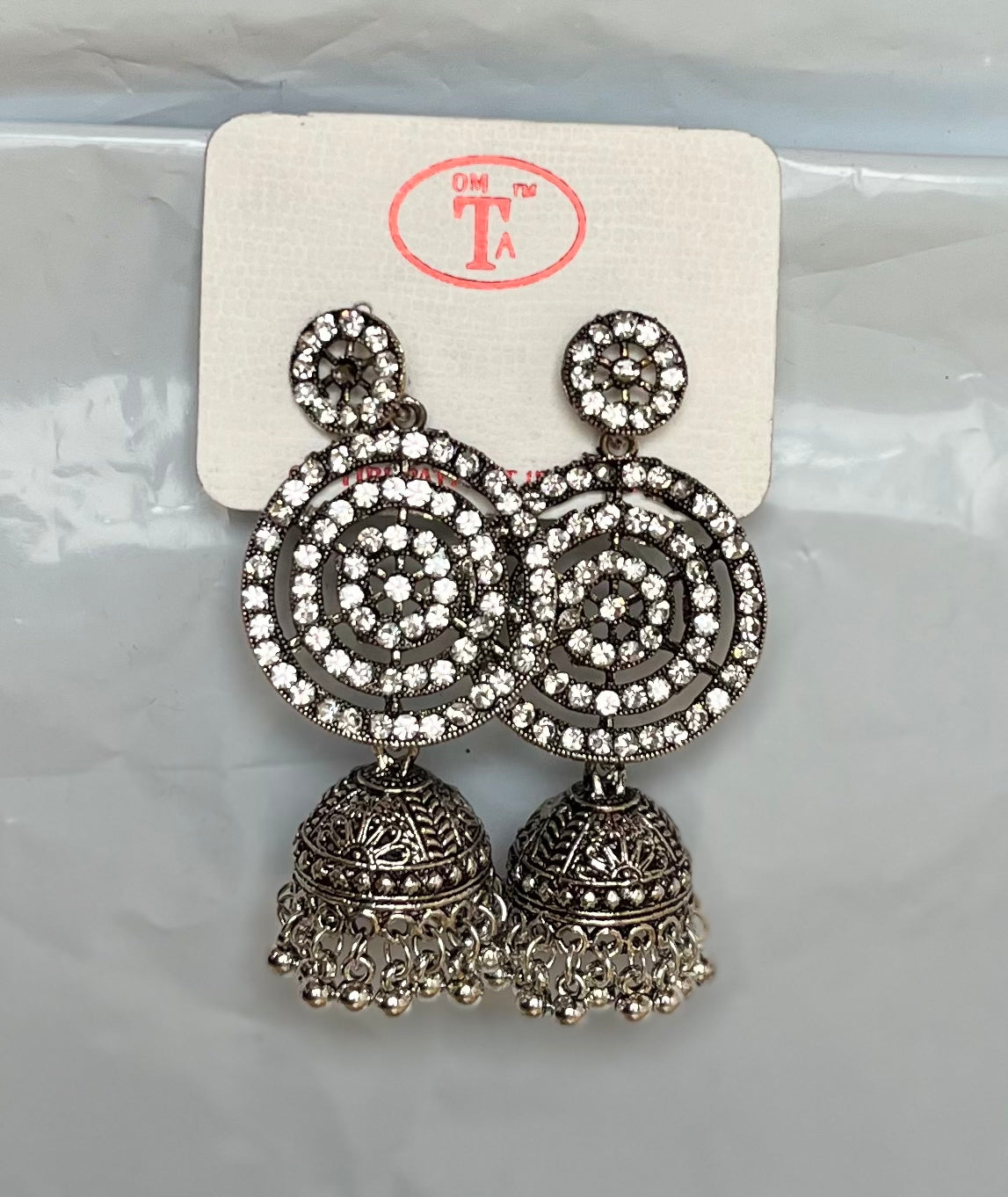 Bollywood Fashion German Silver Oxidised Jhumka Earrings Jewelry Jhumki Earring