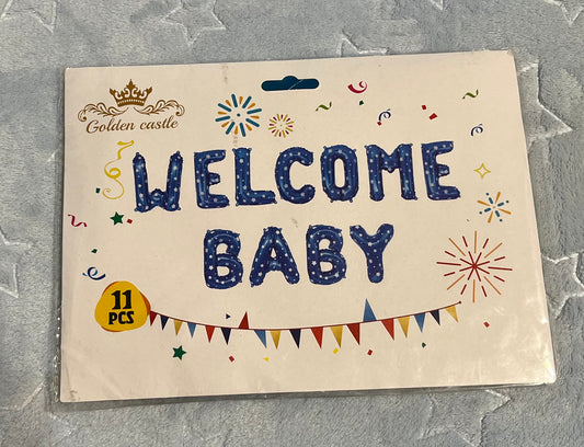 Welcome Baby Foil Balloons (Blue)