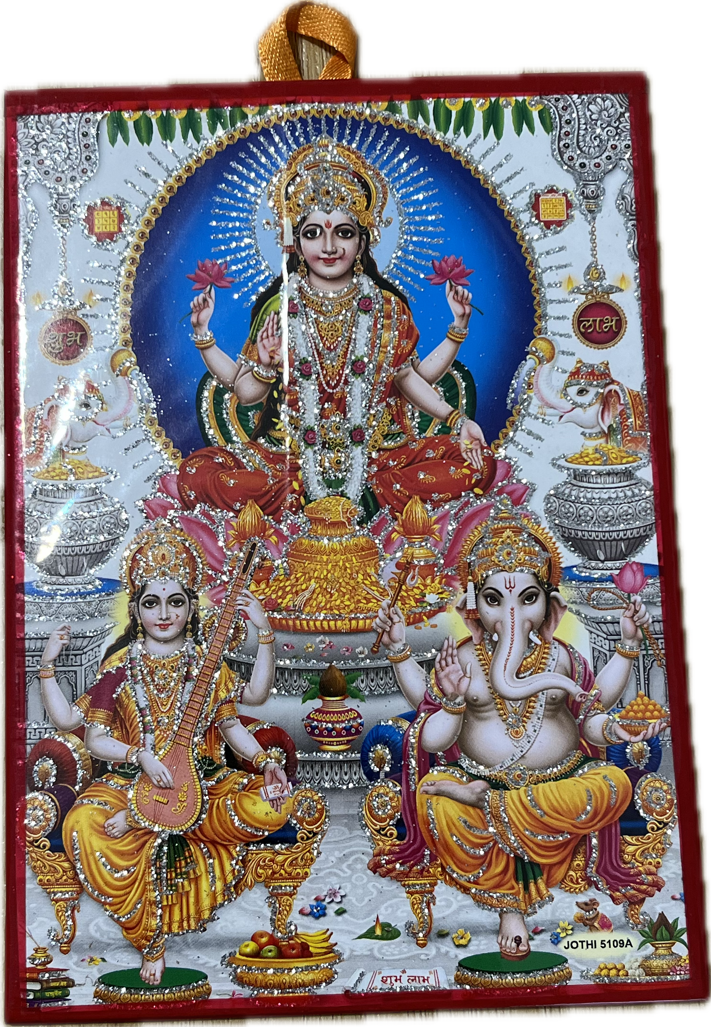 Laxmi Ganesh Saraswati Poster Wall Hanging