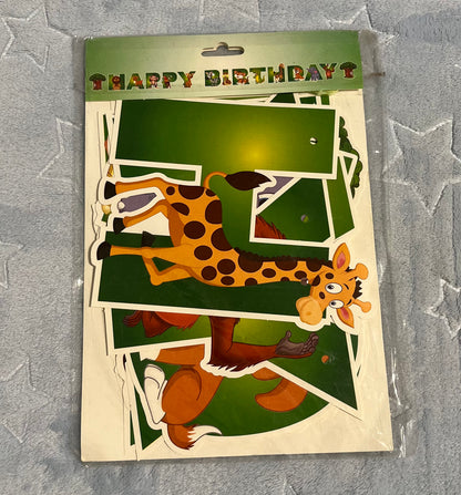 Happy Birthday Banner (Jungle / Safari)