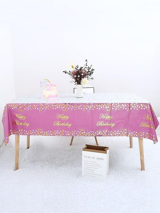 Table Cover for Birthday (Pink)