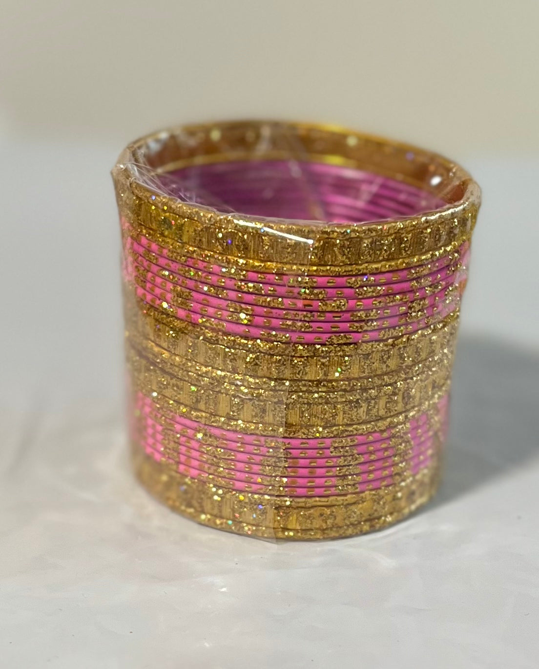 Light Pink Golden Metal Bangle