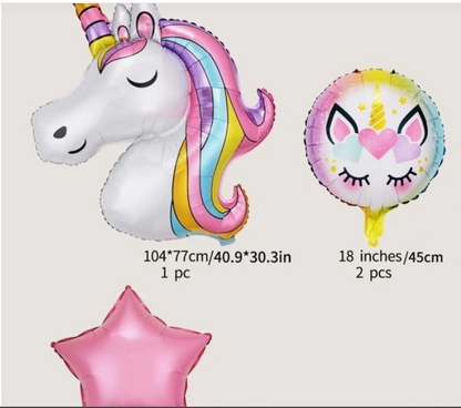 Unicorn Foil Balloons (5pcs)