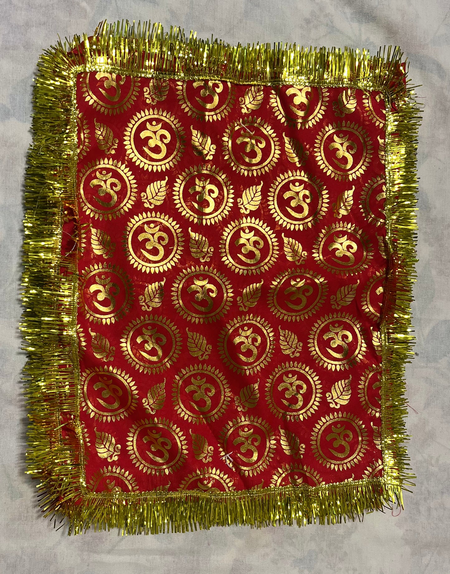 Om Red Golden Chunri (45x40cm)