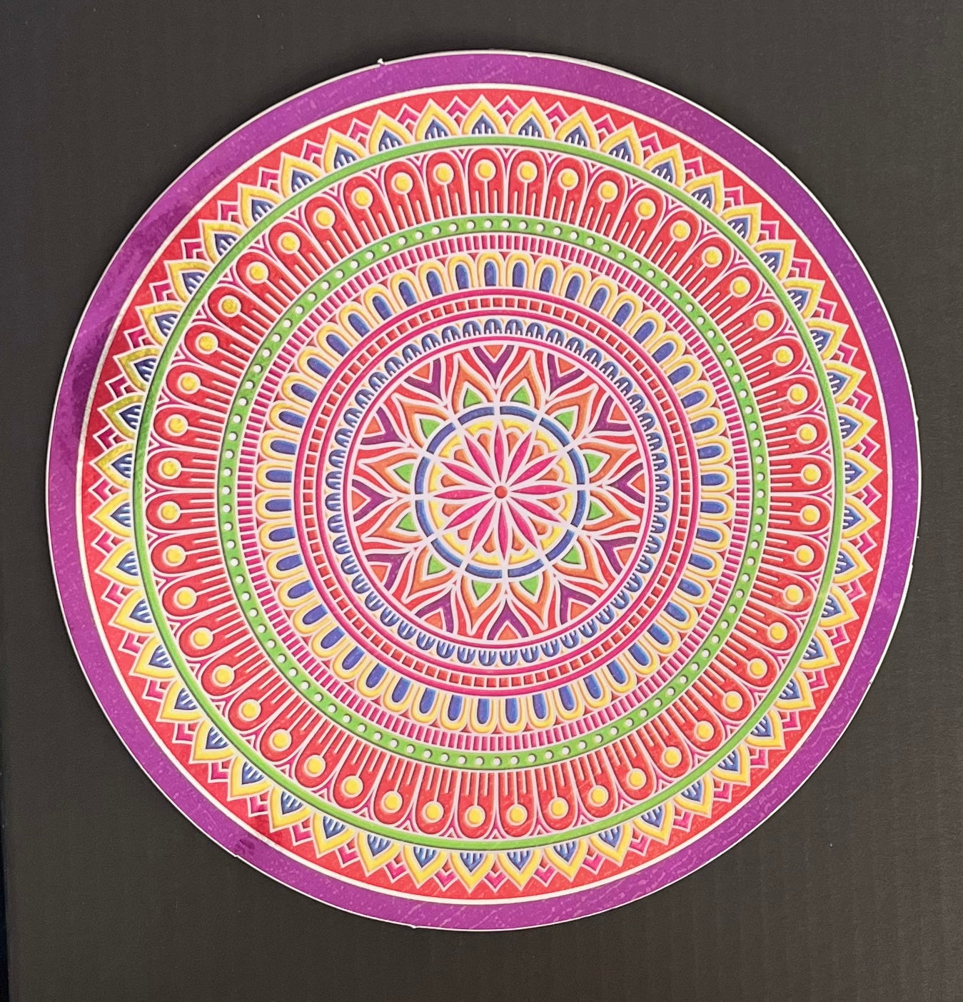 Rangoli Sticker Multicolor Self Adhesive (9x9Inch)