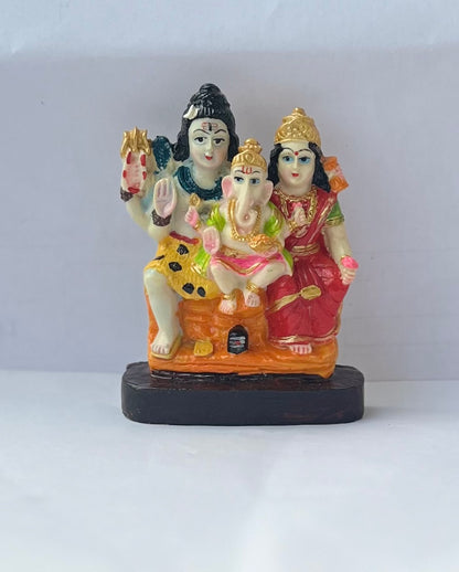 Shiv Pariwar | Shiv Parwati Marble Idol (12cm)