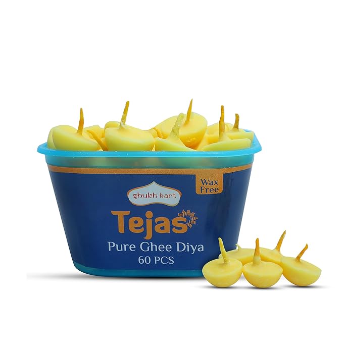 Shubhkart Tejas Pure Ghee Wicks (60pcs)