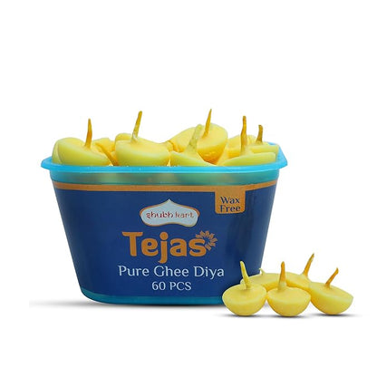 Shubhkart Tejas Pure Ghee Wicks (60pcs)