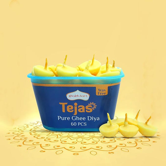 Shubhkart Tejas Pure Ghee Wicks (60pcs)