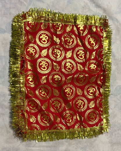 Om Red Golden Chunri (45x40cm)