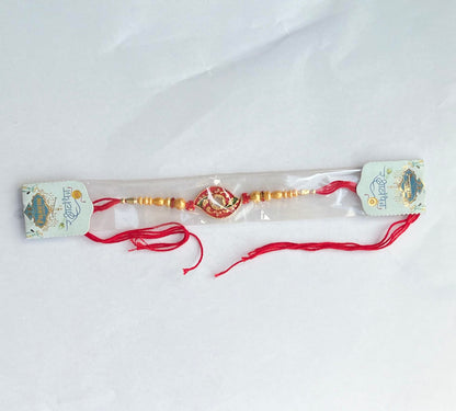 Golden Red Designer Rakhi (1pc)