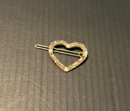 Heart Shaped Golden Juda Pin Rose Gold