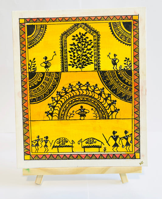 Warli Vibrant Painting 30x25 cm (Copy)
