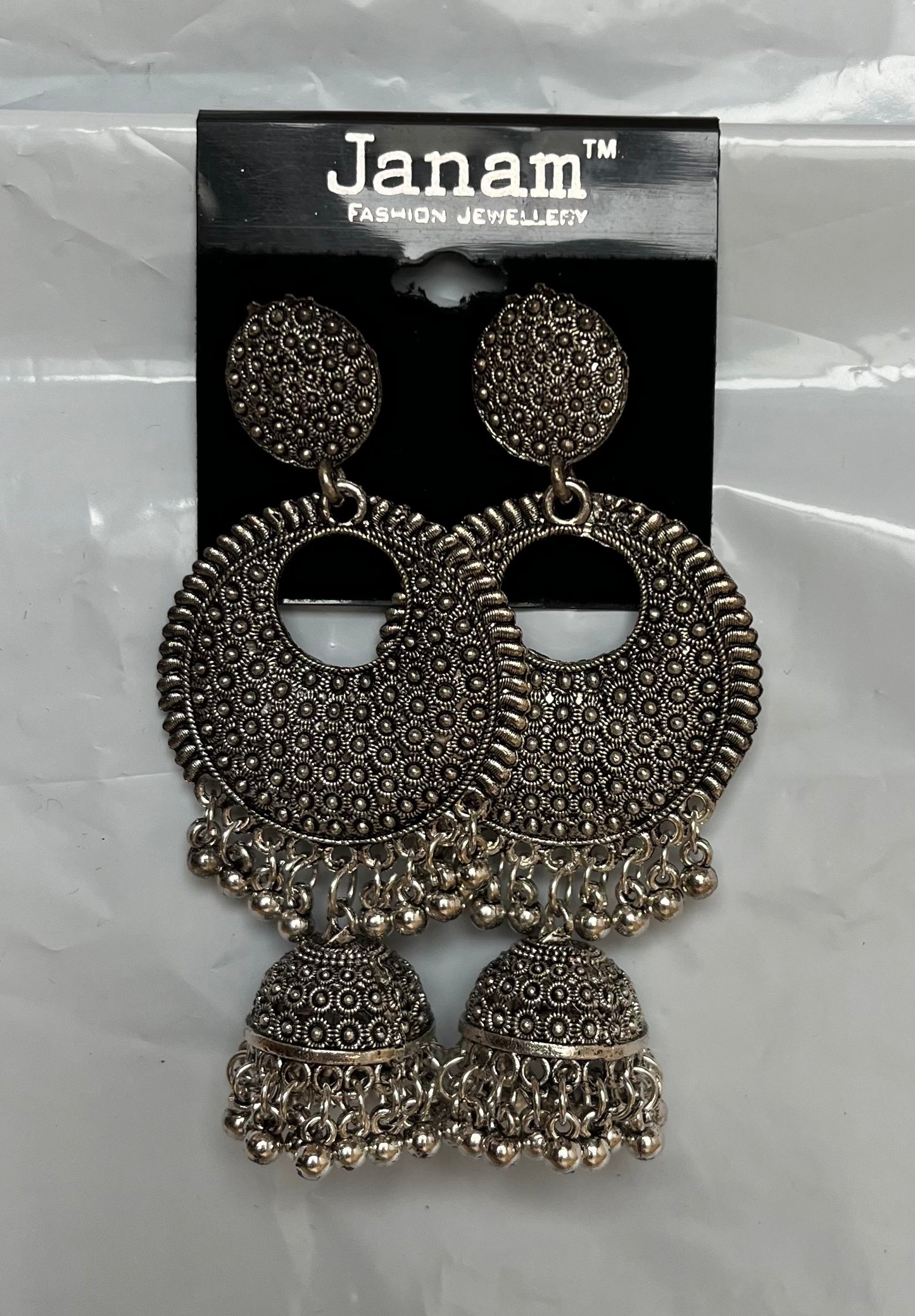 Silver Jhumka Earrings Alloy Jhumki Earring