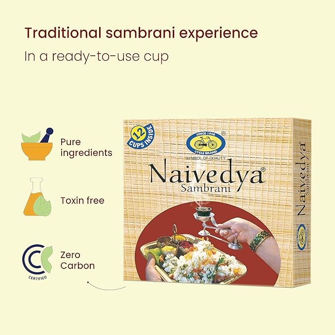 Cycle Pure Naivedya Sambrani Dhoop Cups (12pc)