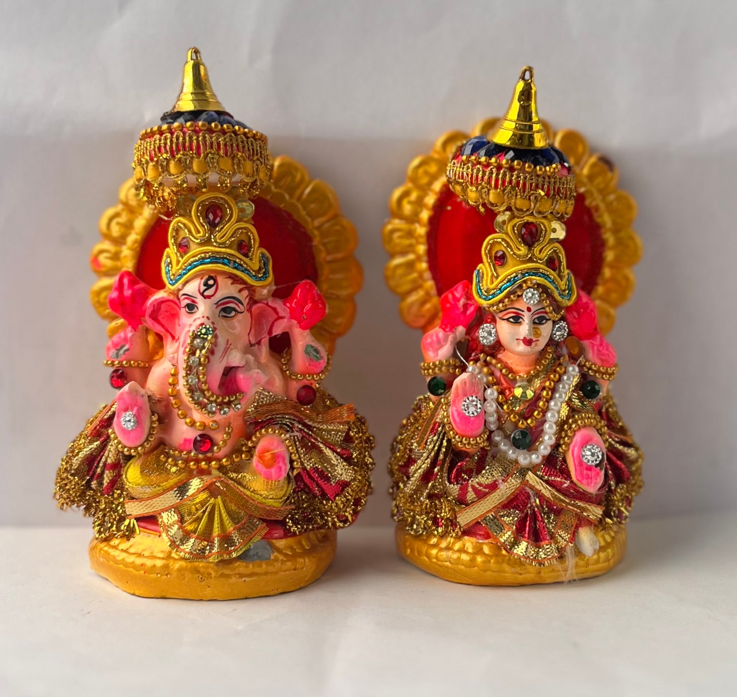 Lord Laxmi Ganesh Pair Murti Multicolour (10cm)