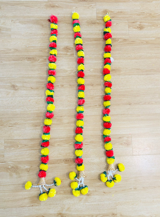 Orange Yellow Patti with Bell and Mogra Latkan (1pc)