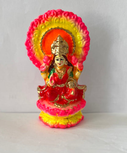 Lord Laxmi Single Clay Idol (15cm)