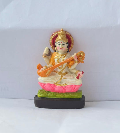 Maa Saraswati Marble Idol (12cm)