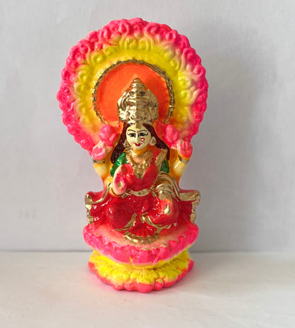 Lord Laxmi Single Clay Idol (15cm)