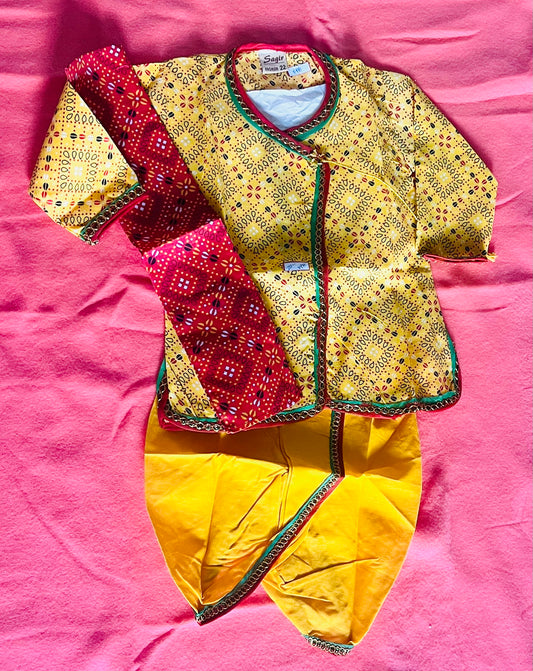 Krishna Dress With Dupatta Size Upto 1.5 Years