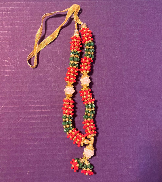 Red Green Big Moti Mala (20cm)