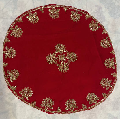 Puja Thali Velvet Cover / Aasan (42cm)