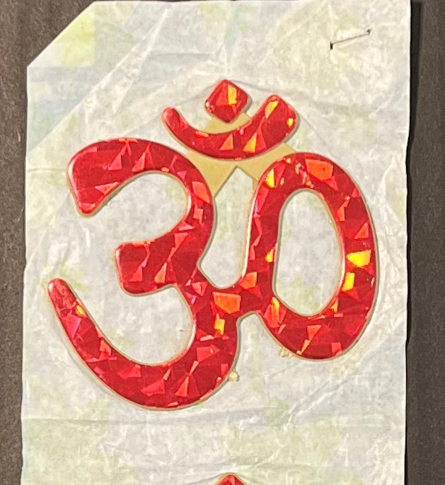 Acrylic Om Red Stickers