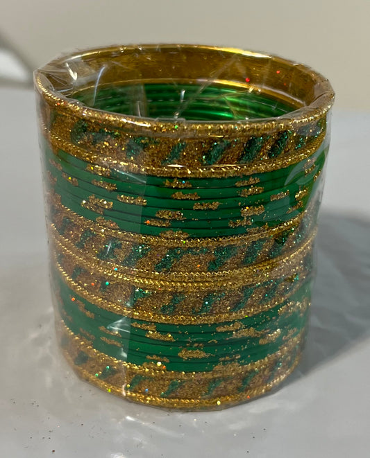 Green Golden Metal Bangle