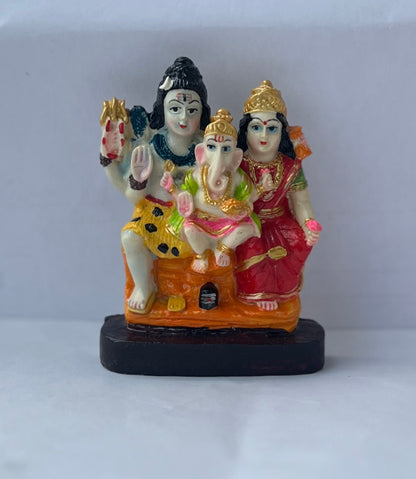 Shiv Pariwar | Shiv Parwati Marble Idol (12cm)