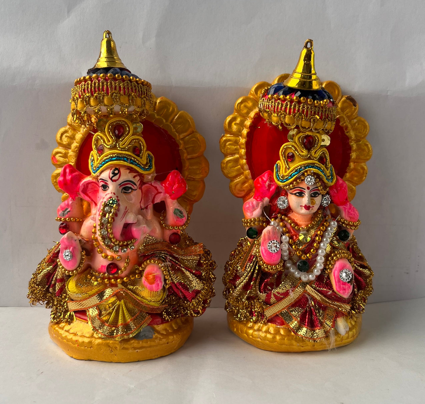 Lord Laxmi Ganesh Pair Murti Multicolour (10cm)