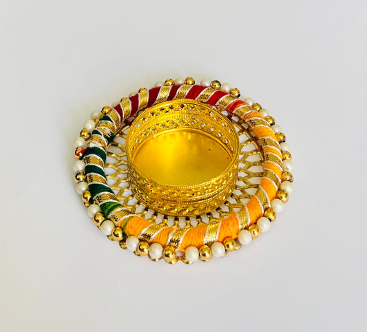 Multi Color Chakri Tea light Holder(1pc)