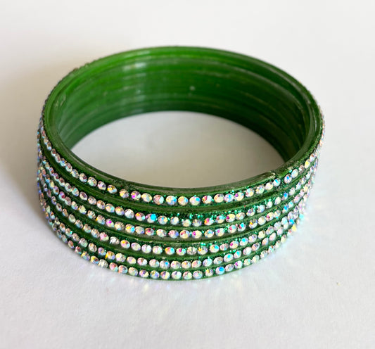Green Moti Glass Bangle (2.6)