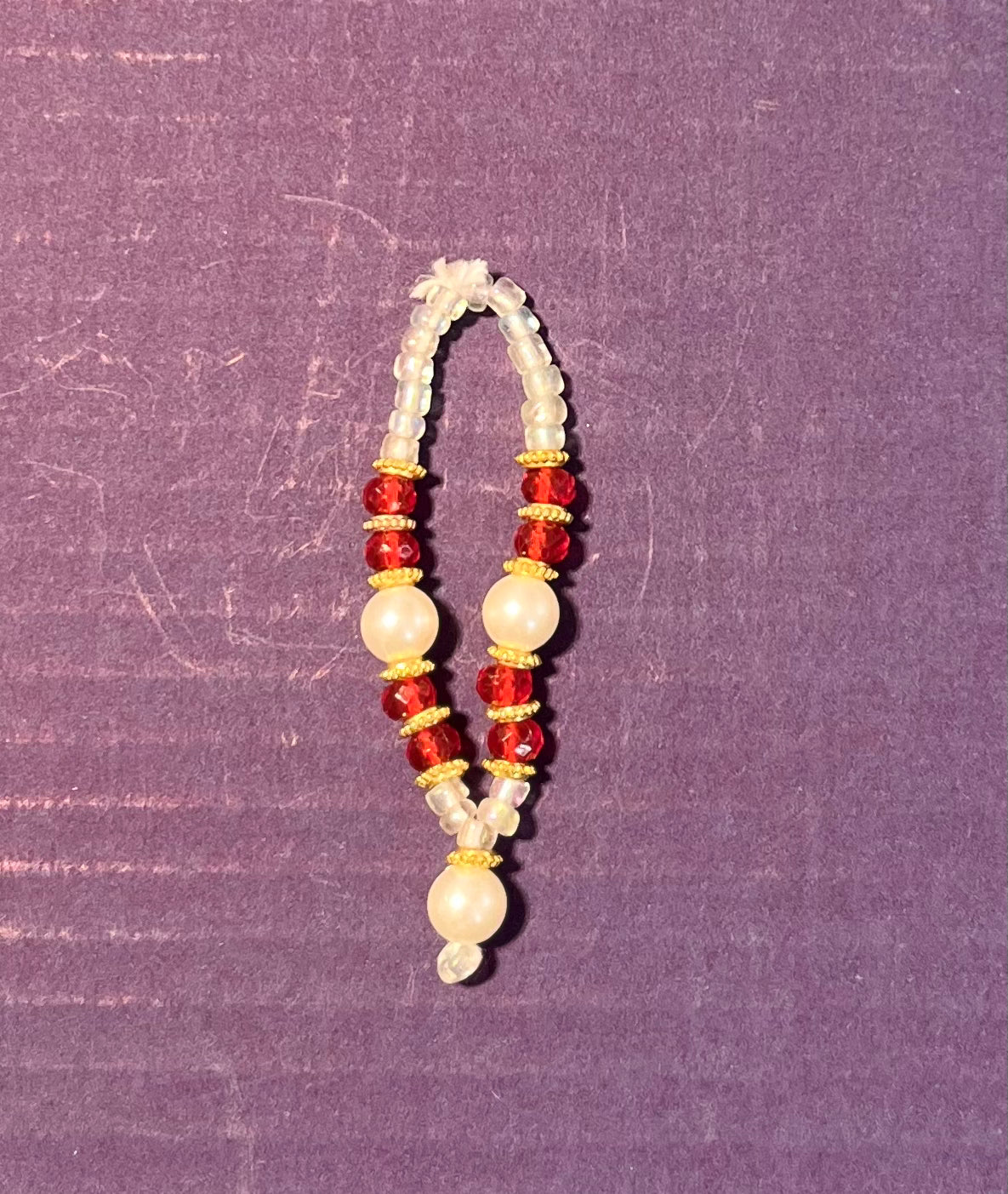 Rudraksh / Red Ribbon Mala (8cm)