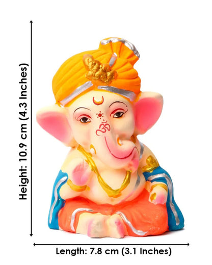 Adorable Colorful Bal Ganesha With Pagdi (4.3 inch)